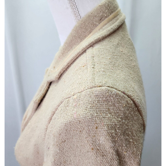 Old Navy Jacket Womans SMALL Khaki Wool Blend Blazer Pockets Lined Office Church - Picture 6 of 13